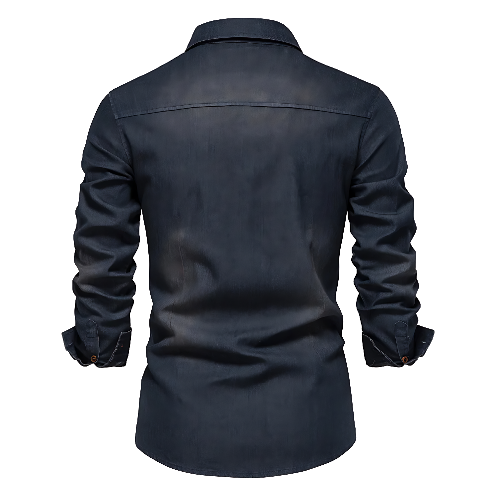 Camisa vaquera de algodón AdaptiveFit: Confeccionada para hombre