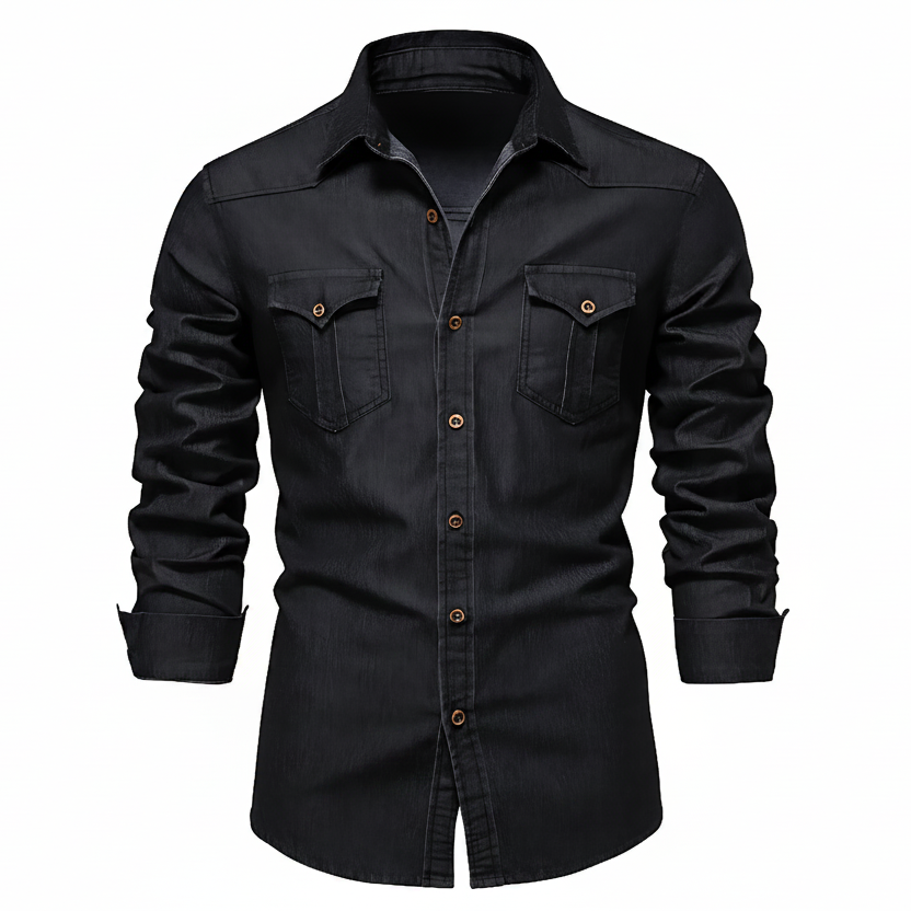 Camisa vaquera de algodón AdaptiveFit: Confeccionada para hombre