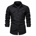 Camisa vaquera de algodón AdaptiveFit: Confeccionada para hombre