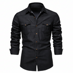 Camisa vaquera de algodón AdaptiveFit: Confeccionada para hombre